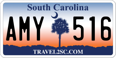 SC license plate AMY516