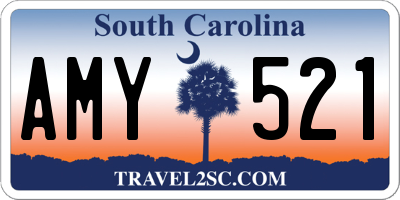 SC license plate AMY521