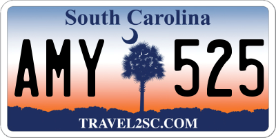 SC license plate AMY525