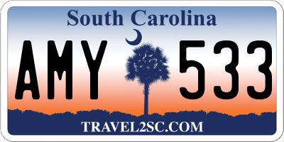 SC license plate AMY533