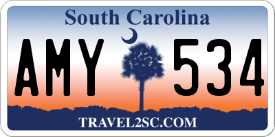 SC license plate AMY534