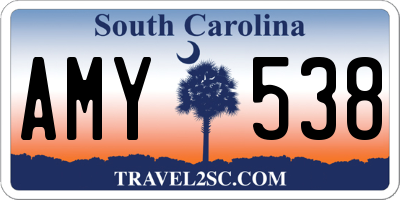 SC license plate AMY538