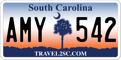 SC license plate AMY542