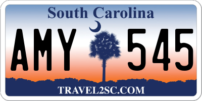 SC license plate AMY545