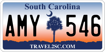 SC license plate AMY546