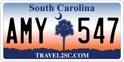 SC license plate AMY547
