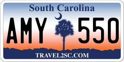 SC license plate AMY550