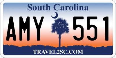 SC license plate AMY551