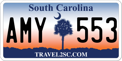 SC license plate AMY553