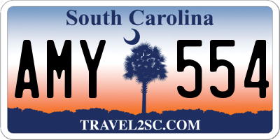 SC license plate AMY554