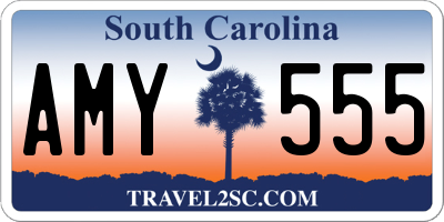 SC license plate AMY555