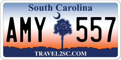 SC license plate AMY557