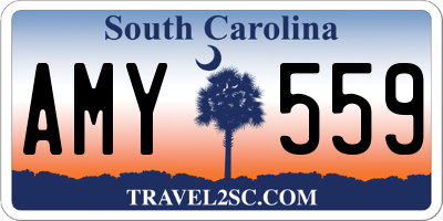 SC license plate AMY559