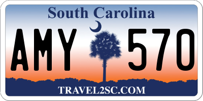 SC license plate AMY570