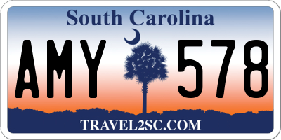 SC license plate AMY578