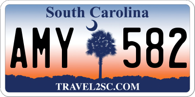 SC license plate AMY582