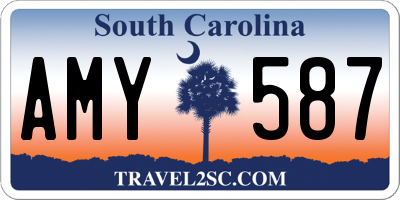 SC license plate AMY587