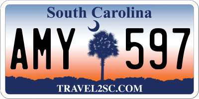 SC license plate AMY597