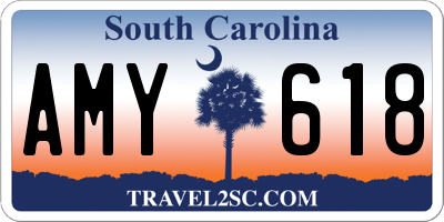 SC license plate AMY618
