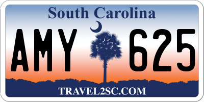 SC license plate AMY625