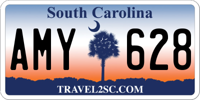 SC license plate AMY628
