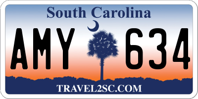SC license plate AMY634