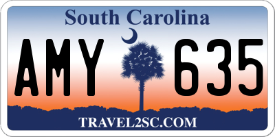 SC license plate AMY635