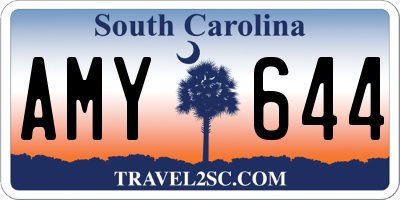 SC license plate AMY644