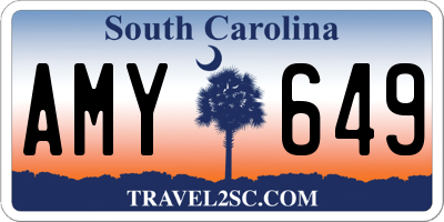SC license plate AMY649
