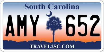 SC license plate AMY652