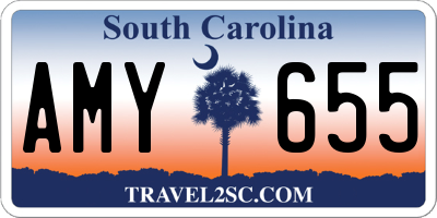 SC license plate AMY655
