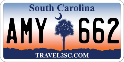 SC license plate AMY662