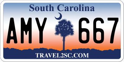SC license plate AMY667
