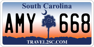 SC license plate AMY668