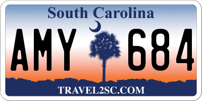 SC license plate AMY684