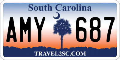 SC license plate AMY687