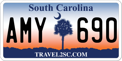 SC license plate AMY690