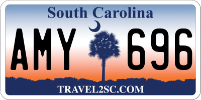 SC license plate AMY696