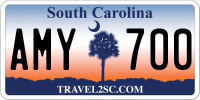 SC license plate AMY700