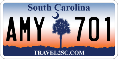SC license plate AMY701