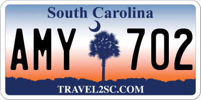 SC license plate AMY702