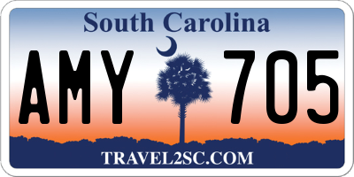 SC license plate AMY705
