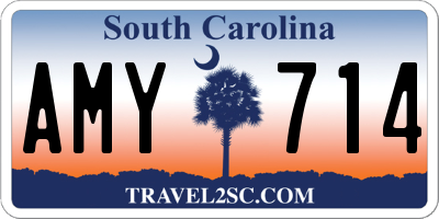 SC license plate AMY714