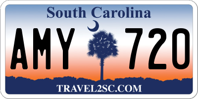 SC license plate AMY720