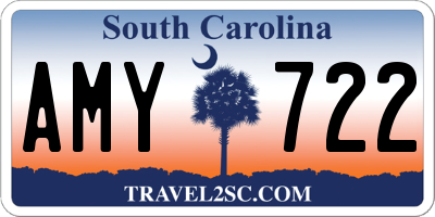 SC license plate AMY722