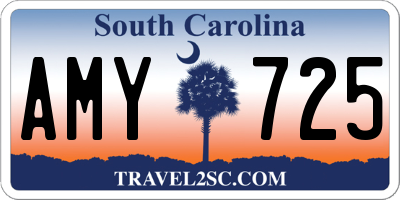 SC license plate AMY725