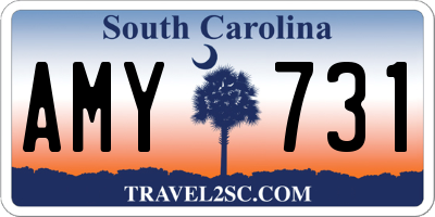 SC license plate AMY731