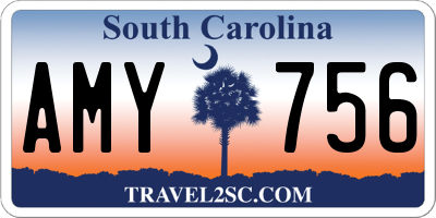 SC license plate AMY756