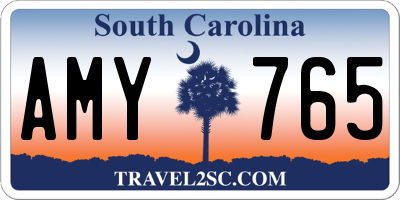 SC license plate AMY765