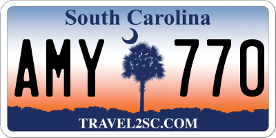 SC license plate AMY770